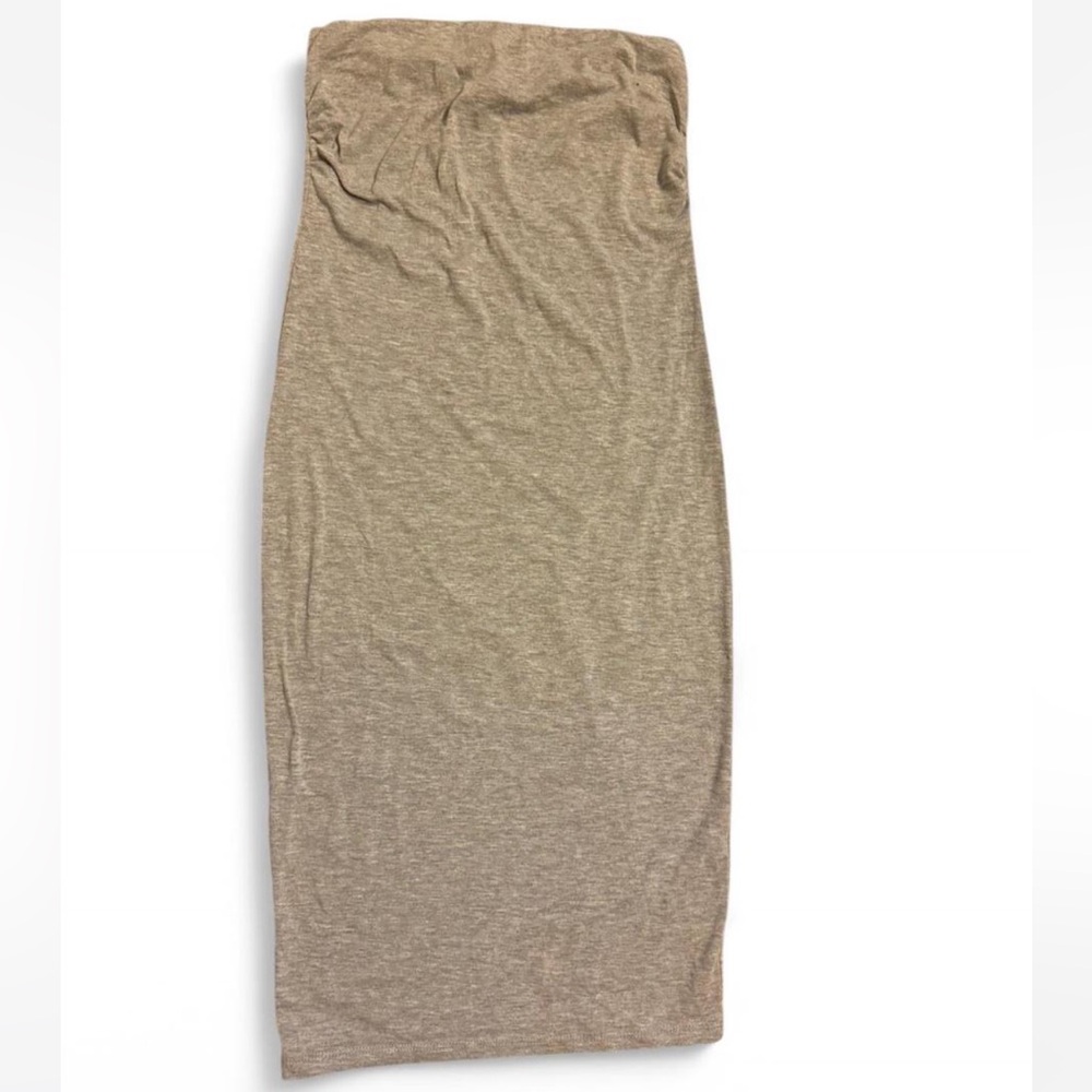 Grey Strapless Bodycon Dress